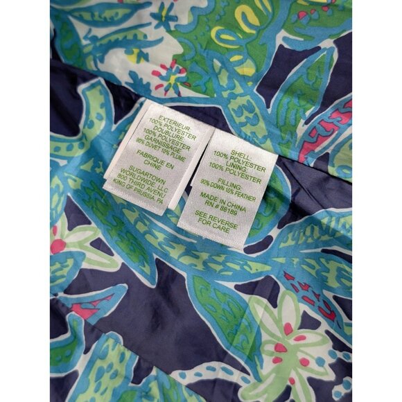 Lilly Pulitzer Navy Blue Down Filled Puffer Vest Women's XS Zip Pockets Preppy - Picture 5 of 5